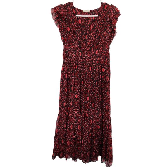 Ulla Johnson‎ Anika Silk Midi Dress 2 Wedding Cocktail Party Cottage Farmhouse - Picture 1 of 8